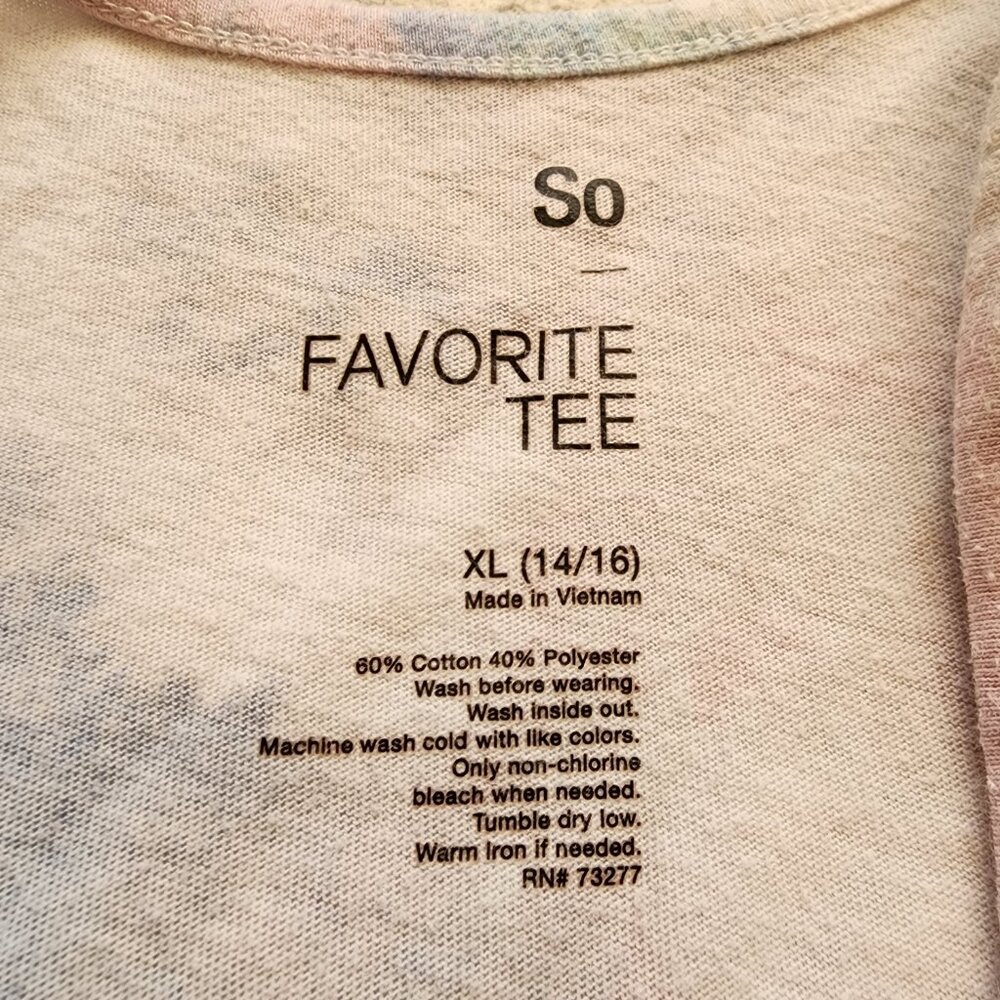 SO Favorite Tee Tie‑Dye Sleeveless Tank Top Juniors XL (14/16) - Picture 8 of 12